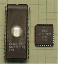 DIP 27C512 and PLCC 27C512 part