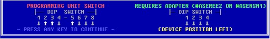 system configuration switch settings
