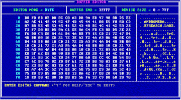 byte mode editor display