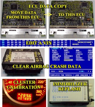 programming ECUs, airbag modules, digital clusters and engine immoblilzers