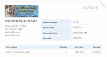 PayPal invoice