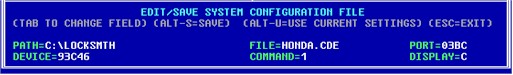 edit-save system configuration file