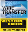 wire transfer and western union logo